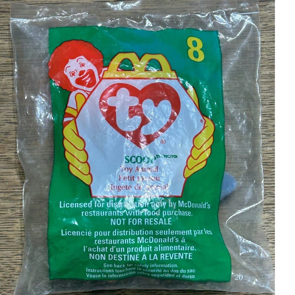 Ty 1998 McDonalds teenie beanie babies Scoop the Pelican unopened